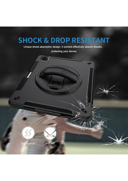 iPad Pro 12.9 Kılıfı 2021/2020: Askeri Sınıf Ağır Hizmet Darbeye Dayanıklı Kılıf, Kalem Tutucu - Döner Stand - El/omuz Askısı (Yurt Dışından) modelleri