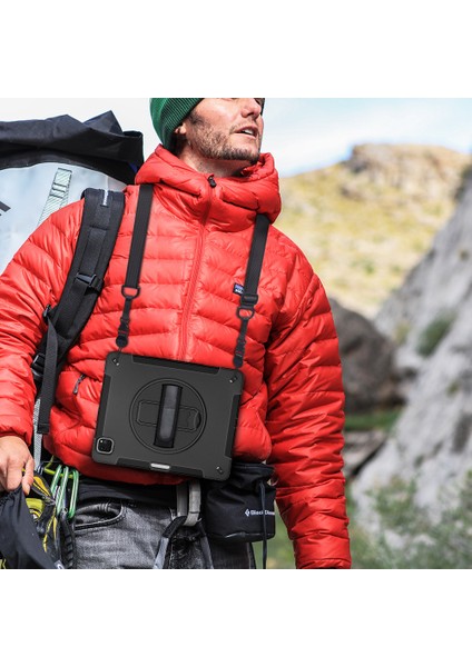 iPad Pro 12.9 Kılıfı 2021/2020: Askeri Sınıf Ağır Hizmet Darbeye Dayanıklı Kılıf, Kalem Tutucu - Döner Stand - El/omuz Askısı (Yurt Dışından) indirimleri