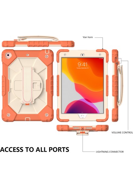 Apple Tablet Ipad9 Kılıfı 2020 8th Için 10,2 Inç Silikon Pc Her Şey Dahil (Yurt Dışından)