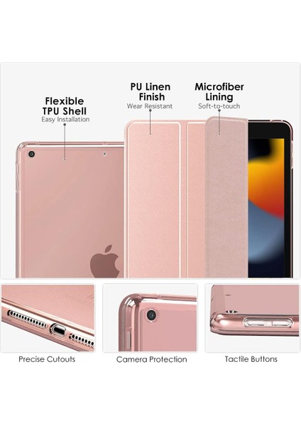 Wekity iPad 10.2 iPad 8. Nesil 2020 Kılıfı Yumuşak Mat Arka Ince Kılıf, Standlı, Otomatik Uyandırma/uyku (Yurt Dışından) fırsatları