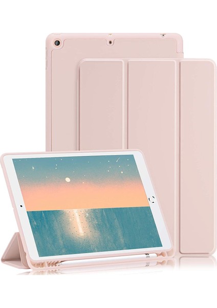 iPad 9./8./7. Nesil Kılıf ile Uyumlu Kılıf, Kalem Tutuculu iPad 10.2 Inç Kılıf, iPad Kılıfı 2021/2020/2019 Için Tpu Akıllı Stand Arka Kılıf Kapağı, Otomatik Uyandırma/uyku, Gül Pembesi (Yurt Dışından)