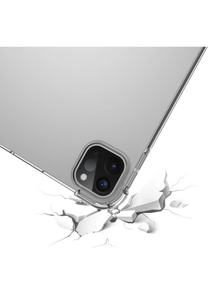 iPad Pro 12.9 Inç Kılıf 2021 (5. Nesil) Şeffaf Şok Emici Esnek Tpu Koruyucu Kapak Şeffaf Ince iPad Pro 12.9 2021/2020 Için Kalemle Uyumlu (Yurt Dışından)