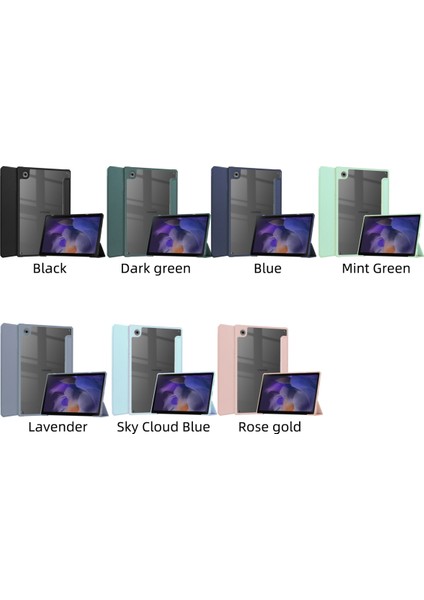 Samsung Galaxy Tab A8 10,5" 2022 Modelleri (SM-X200/X205) Için, Şeffaf Şeffaf Sırtlı Darbeye Dayanıklı Kapak, Otomatik Uyandırma/uyku, Lavanta (Yurt Dışından) indirimleri