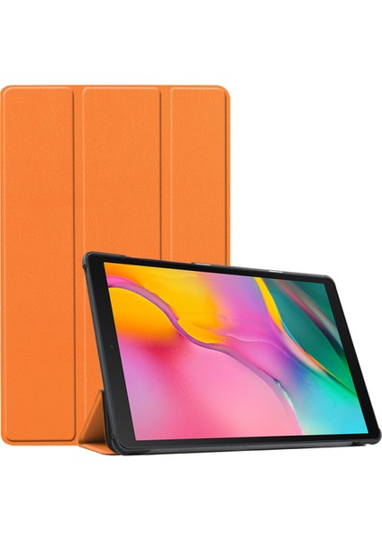 10,4" (SM-T500 T505) Için, 10,4" Samsung Tab A7 Tablet 2020 Için Koruyucu Stand Kılıfı Sert Kılıf Kapağı - Turuncu (Yurt Dışından)