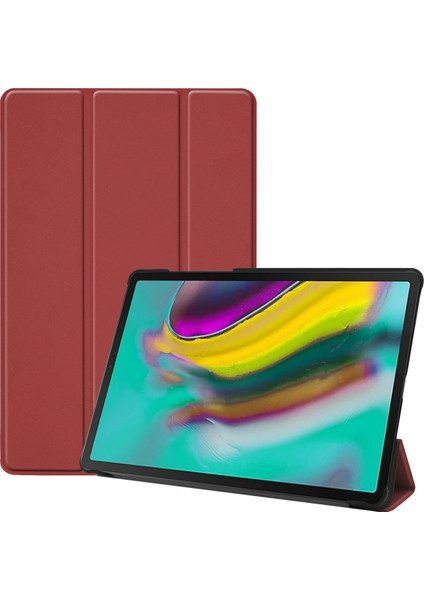 Galaxy Tab S5E Için Kapak, Akıllı Telefon Kılıfı Üç Katlı Stand, Otomatik Uyku/uyandırma Fonksiyonlu Ince ve Hafif Samsung Galaxy Tab S5E SM-T720 Için; SM-T725 Bordo (Yurt Dışından)