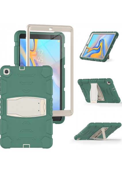 2019 Samsung Tab 10.1 Tablet Pc Kılıfı Için T515 Silikon Anti-Drop Kılıfı T510 Standı Her Şey Dahil Kılıf Zümrüt Yeşili (Yurt Dışından)