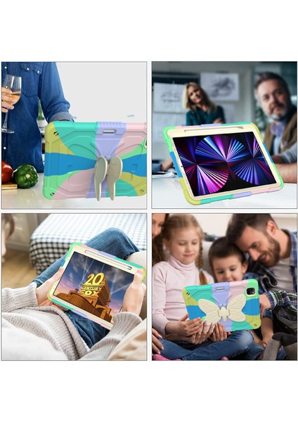 iPad Pro 2018/20/21(11INCH), Çocuklar Için Darbeye Dayanıklı Çocuk Kelebek Kılıfı, Eva Koruyucu Kılıf-Mavi (Yurt Dışından)