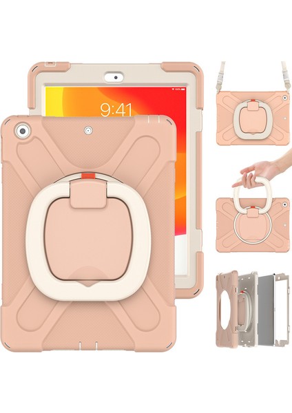 Wekity iPad 9/8/7 Gen Kılıfı (Ipad 10,2 Inç Sağlam Kılıf 2021/2020/2019) Ekran Koruyucu, Döner Stand/kalem Tutucu/omuz Askısıyla (Yurt Dışından)