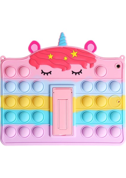 iPad Air 2 / Ipad6 / Pro 9.7 Inç Için 3D Unicorn Pop Kılıf, Fidget Kabarcık Kılıfı Kızlar Kadınlar Için Pop Itmeli Kılıf, Silikon Kabarcık Anksiyete Stres Giderici Oyuncaklar Kılıfı (Yurt Dışından)