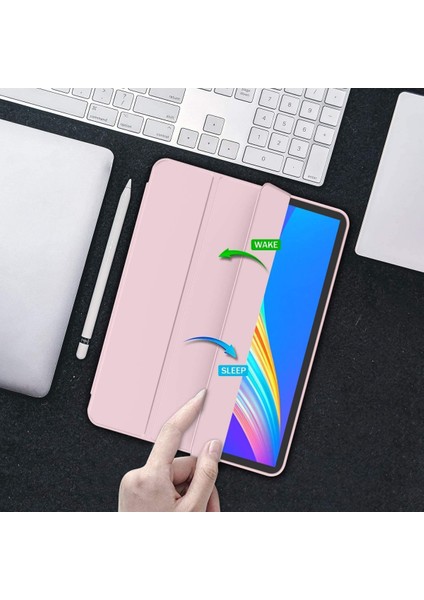 iPad Pro 12,9 Inç 5. Nesil / 4. Nesil (2021 ve 2020) Uyumlu, Akıllı Uyku Modu ve Kalem Bölmeli Pu Deri Kaplamalı Premium Tablet Kılıfı (Gül Altın) (Yurt Dışından)