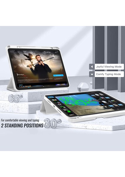 Yeni iPad Pro 11 Inç Kılıf 2021(3. NESIL)/2020(2. Nesil), Kalem Tutuculu, Akıllı iPad Kılıfı [touch Id ve Otomatik Uyandırma/uyku Desteği], Otomatik 2. Nesil Kalem Şarjı (Açık Gri) (Yurt Dışından) fırsatları
