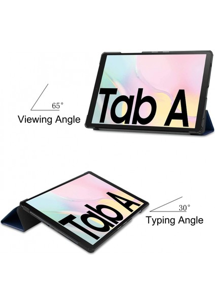 Galaxy Tab A7 10.4 Kılıf 2020 Için Vegan Deri Kılıf, Samsung Galaxy Tab A7 10.4" Tablet Için Hafif Ince Üç Katlı Kılıf Manyetik Kapak [SM-T500/T505/T507] Koyu Mavi (Yurt Dışından)