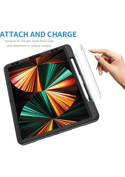 iPad Pro 12.9 Kılıfı 2021/2020: Askeri Sınıf Ağır Hizmet Darbeye Dayanıklı Kılıf, Kalem Tutucu - Döner Stand - El/omuz Askısı (Yurt Dışından) fiyatları