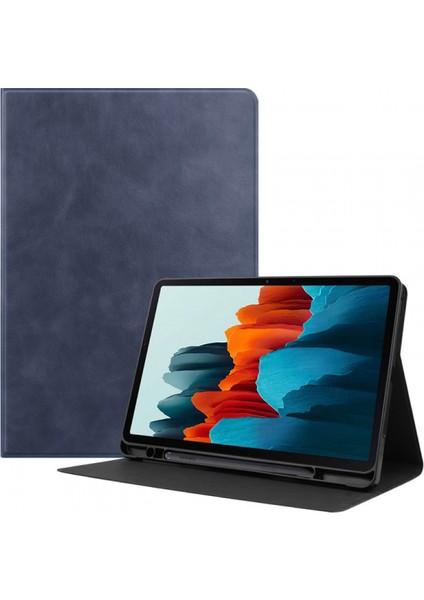 Samsung Galaxy Tab S7 2020 11" (Model SM-T870/T875) S Pen Standlı, Ultra Hafif Stand Kılıfı, Otomatik Uyandırma/uyku Moduna Sahip, Koyu Mavi (Yurt Dışından)