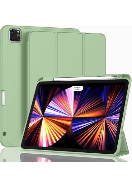 Yeni iPad Pro 11 Inç Kapak 2021(3. NESIL)/2020(2. Nesil) Kalem Tutuculu, Akıllı iPad Kılıfı [touch Id ve Otomatik Uyandırma/uyku Desteği] (Yurt Dışından)