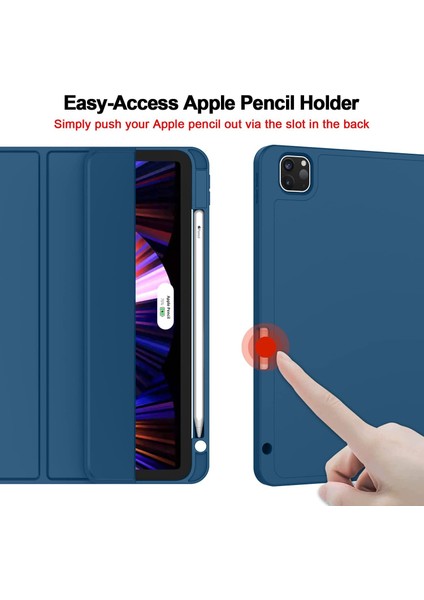 Yeni iPad Pro 11 Inç Kapak 2021(3. NESIL)/2020(2. Nesil) Kalem Tutuculu, Akıllı iPad Kılıfı [touch Id ve Otomatik Uyandırma/uyku Desteği] (Yurt Dışından) fiyatları