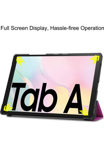 Samsung Tab A7 Kılıf 10.5" (SM-T500 T505), 10.5" Samsung Tab A7 Tablet 2020 Için Koruyucu Stand Kılıfı Sert Kabuk Kılıf Mor (Yurt Dışından)