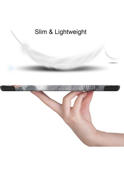 Samsung S6 Lite 10.4 Inç P610 Tpu Kalem Tepsisi Tablet Kılıfı P610/P615 Deri Kılıf Demir Kulesi (Yurt Dışından)