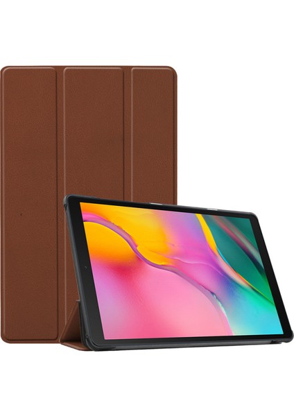10,4 Inç (SM-T500 T505 ), 10,4 Inç Samsung Tab A7 Tablet 2020 Kahverengi Için Koruyucu Stand Kılıfı Sert Kılıf Kapak (Yurt Dışından)