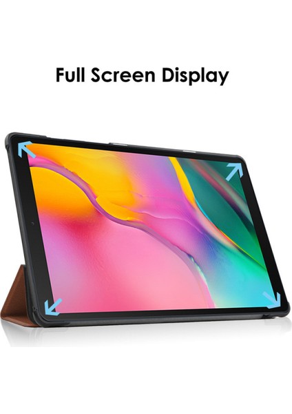 10,4 Inç (SM-T500 T505 ), 10,4 Inç Samsung Tab A7 Tablet 2020 Kahverengi Için Koruyucu Stand Kılıfı Sert Kılıf Kapak (Yurt Dışından)