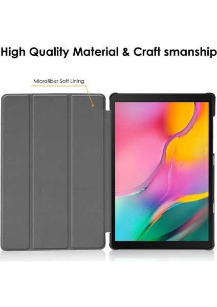 10,4 Inç (SM-T500 T505 ), 10,4 Inç Samsung Tab A7 Tablet 2020 Kahverengi Için Koruyucu Stand Kılıfı Sert Kılıf Kapak (Yurt Dışından)