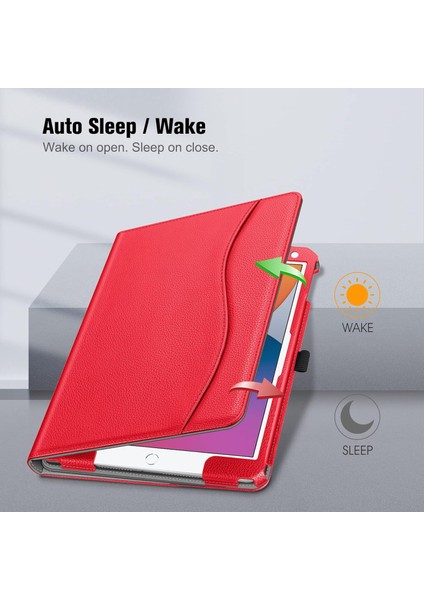 iPad 10.2 8. Nesil 2020 Için Wekity Kapak - [köşe Koruması] Cepli ve Kalem Tutuculu Çok Açılı Görüntüleme Standı Kapağı (Yurt Dışından) modelleri