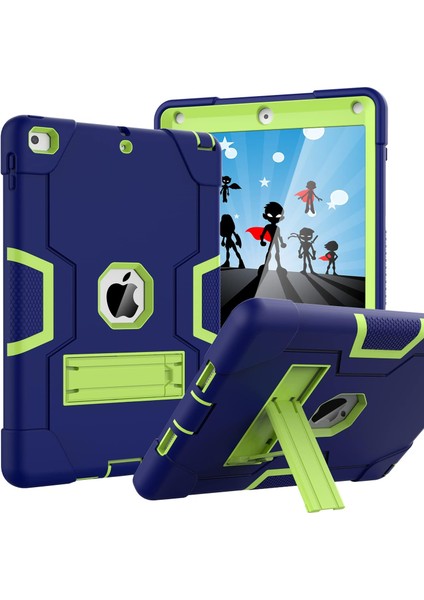 6. Nesil/ipad 5. Nesil iPad Kılıfı (9,7 Inç, 2018/2017 Modeli), iPad Air 2 Kılıfı, Yerleşik Destek Standlı iPad 9,7 Inç Için Hibrit Darbeye Dayanıklı Sağlam Koruyucu Kapak, Lacivert (Yurt Dışından)