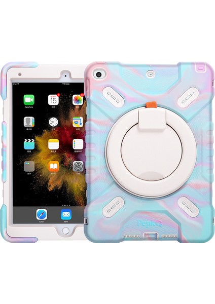 iPad 9./8./7. Nesil 10.2 Inç 2021/2020/2019 Için Üçlü Darbeye Dayanıklı Kılıf, Air 3. Nesil 10.5”, Kalem Tutuculu/kollu Destek Standı/omuz Askılı Sağlam Çocuk Kılıfı, Renkli Mavi (Yurt Dışından)