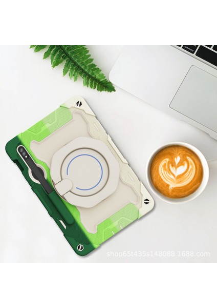 Samsung Tab S7 Için Uygun Koruyucu Kapak Üç Yapışmaz S8 Artı Koruyucu Kapak Silikon Braket S7 Fe Düşmeye Karşı Koruyucu Kapak Renkli Yeşil (Yurt Dışından) fırsatları