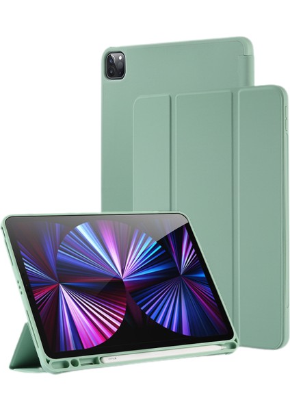 IPad Air4/5 (10,9 Inç) ile Uyumlu Kılıf, Akıllı Kapak Otomatik Uyandırma/uyku (Açık Yeşil) (Yurt Dışından)