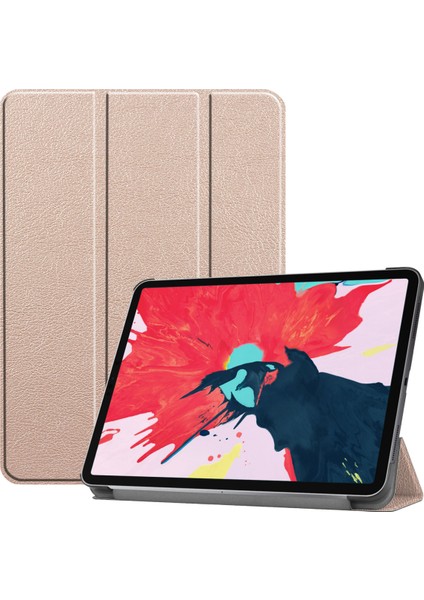 2020 iPad Pro 11" (2. Nesil) Için, Ince Deri Kılıf, Otomatik Uyandırma/uyku - Altın (Yurt Dışından)