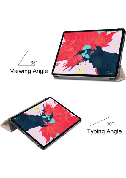 2020 iPad Pro 11" (2. Nesil) Için, Ince Deri Kılıf, Otomatik Uyandırma/uyku - Altın (Yurt Dışından)