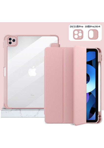 IPAD2019/20/21 (10,2 Inç) ile Uyumlu Kılıf, Kalem Tutuculu Yumuşak Tpu Kapaklı Üç Katlı Stand, Otomatik Uyandırma/uyku, Pembe (Yurt Dışından) fırsatları