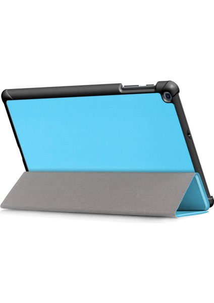 Samsung Galaxy Tab A 10.1 (2019) Için SM-T510 Gylint Tab A 10.1 (2019) Kapak, Üç Katlı Stand Ince ve Hafif Kapak; SM-T515 Mavi (Yurt Dışından)