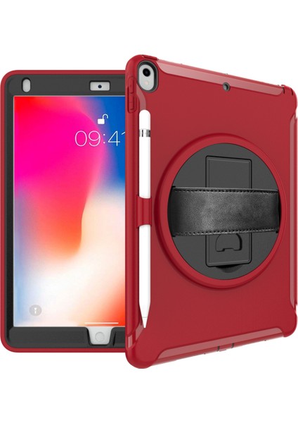 Samsung Tab S7 Artı Tablet Kılıfı Için TT970/T975/T976 Kalem Yuvası Tab S7 Döner Standı Koruyucu Kılıf Açık Kırmızı (Yurt Dışından)