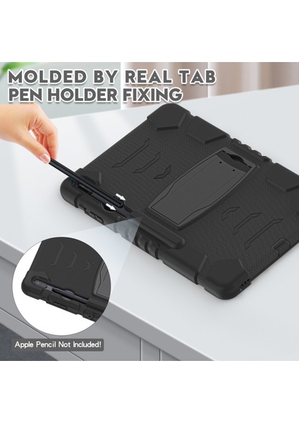 Samsung Tab Için S8PLUS/S7 Fe Koruyucu Kılıf S7PLUS Her Şey Dahil Düşmeyi Önleyici Kalem Yuvası Braketi Koruyucu Kabuk Mavi + Beyaz (Yurt Dışından) modelleri