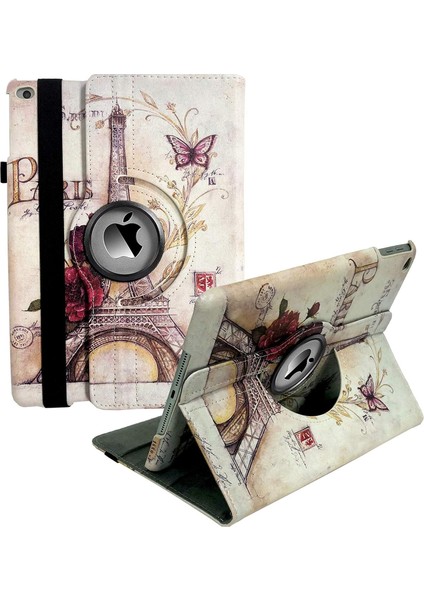 iPad Kılıfı Fit 2018/2017 iPad 9.7 6./5. Nesil - 360 Derece Dönen Otomatik Uyandırma/uyku Özellikli iPad Hava Kılıfı Kapağı, Apple iPad 9.7 Inç 2018/2017 (Eyfel Kulesi) ile Uyumlu (Yurt Dışından)