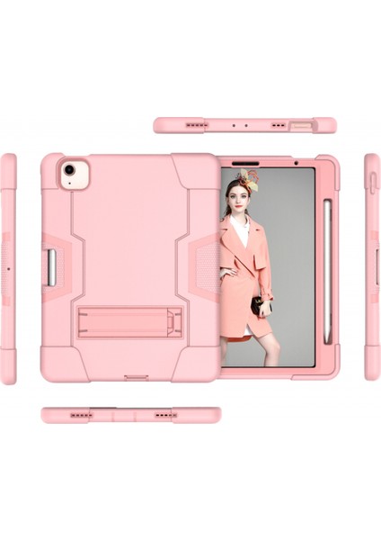 iPad Air 4 10,9" 2020 Kapak, 2020'DE Piyasaya Sürülen Apple iPad Air 4 10,9" (Gül Altın) Dostu, Ağır Hizmet, Darbeye Dayanıklı, Yerleşik Kalem Tutucu Standlı Sağlam Kılıf (Yurt Dışından) fırsatları