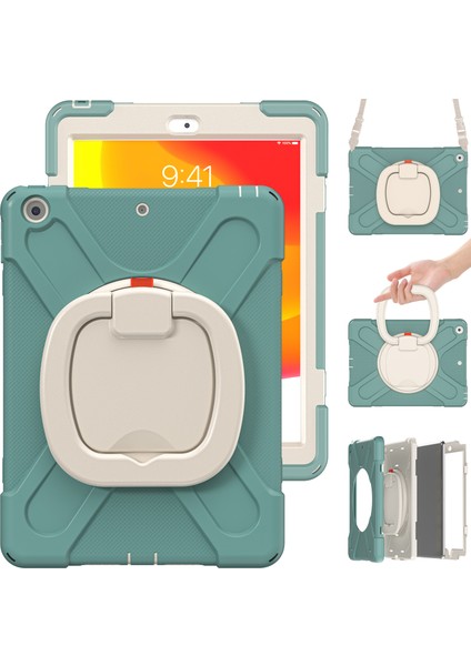 Wekity iPad 9/8/7 Gen Kılıfı (Ipad 10,2 Inç Sağlam Kılıf 2021/2020/2019) Ekran Koruyucu, Döner Stand/kalem Tutucu/omuz Askısıyla (Yurt Dışından)