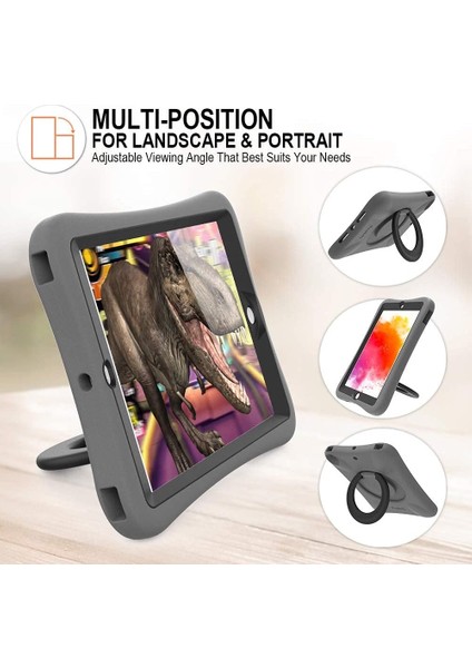 ipad Mini5 Için Çocuk Kılıfı - Hafif, Esnek Darbeye Dayanıklı, Katlanır Saplı Stand, ipad Mini5 Için Tam Gövde Erkek Kız Kılıfı, Pembe ve Mavi (Yurt Dışından)
