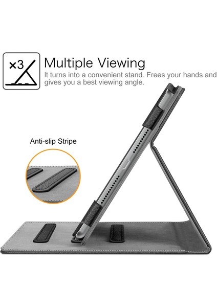 iPad 10.2 8. Nesil 2020 Için Wekity Kapak - [köşe Koruması] Cepli ve Kalem Tutuculu Çok Açılı Görüntüleme Standı Kapağı (Yurt Dışından)