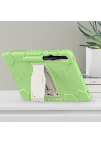 Samsung Tab S8PLUS/S7 Fe Için Uygun Koruyucu Kılıf S7PLUS Her Şey Dahil Düşmeyi Önleyici Kalem Yuvası Braketi Koruyucu Kabuk Matcha Yeşili (Yurt Dışından) fiyatları