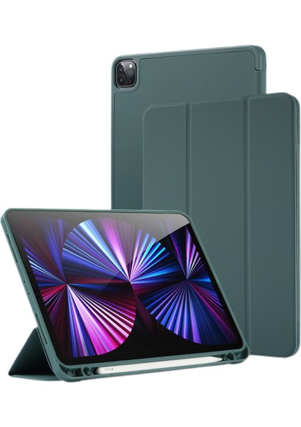 IPad PRO2020/21(12,9INÇ) ile Uyumlu Kılıf, Akıllı Kapak Otomatik Uyandırma/uyku (Yeşil) (Yurt Dışından)