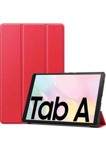 Samsung Tab A7 Kılıf 10.5" (SM-T500 T505), 10.5" Samsung Tab A7 Tablet 2020 Için Koruyucu Stand Kılıfı Sert Kabuk Kılıf Kırmızı (Yurt Dışından)