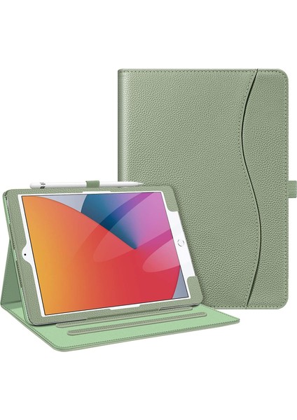 iPad 10.2 8. Nesil 2020 Için Wekity Kapak - [köşe Koruması] Cepli ve Kalem Tutuculu Çok Açılı Görüntüleme Standı Kapağı (Yurt Dışından)