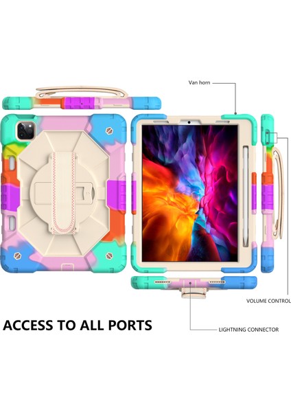 Apple iPad 11 Inç (2018/2020/2021/) 10,9 Için Geçerli, Kalem Yuvalı, Düşmeyi Önleyen Tablet Kılıfı (Yurt Dışından) fırsatları