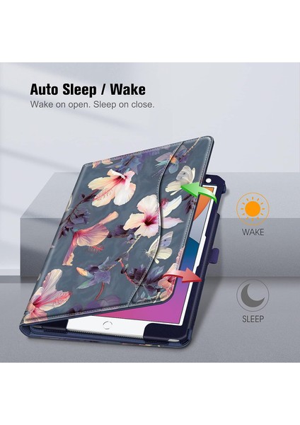 iPad 10.2 7. Nesil 2019 Için Wekity Kapak - [köşe Koruması] Cepli ve Kalem Tutuculu Çok Açılı Görüntüleme Standı Kapağı (Yurt Dışından) modelleri