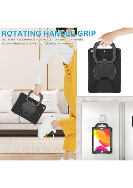 Wekity iPad 9.7 2017 / 2018 Ekran Koruyuculu, Döner Standlı/kalemlik/omuz Askılı (Yurt Dışından) fiyatları