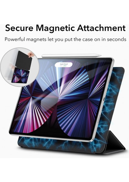iPad Pro 11 2021/2020 (3./2. Nesil) ile Uyumlu Manyetik Kılıf, Pen 2 Desteği, Üçe Katlanan Stand Kapağı, Otomatik Uyku/uyandırma Işlevi, Siyah (Yurt Dışından) modelleri