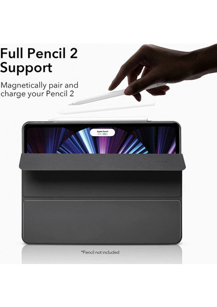 iPad Pro 11 2021/2020 (3./2. Nesil) ile Uyumlu Manyetik Kılıf, Pen 2 Desteği, Üçe Katlanan Stand Kapağı, Otomatik Uyku/uyandırma Işlevi, Siyah (Yurt Dışından) fırsatları